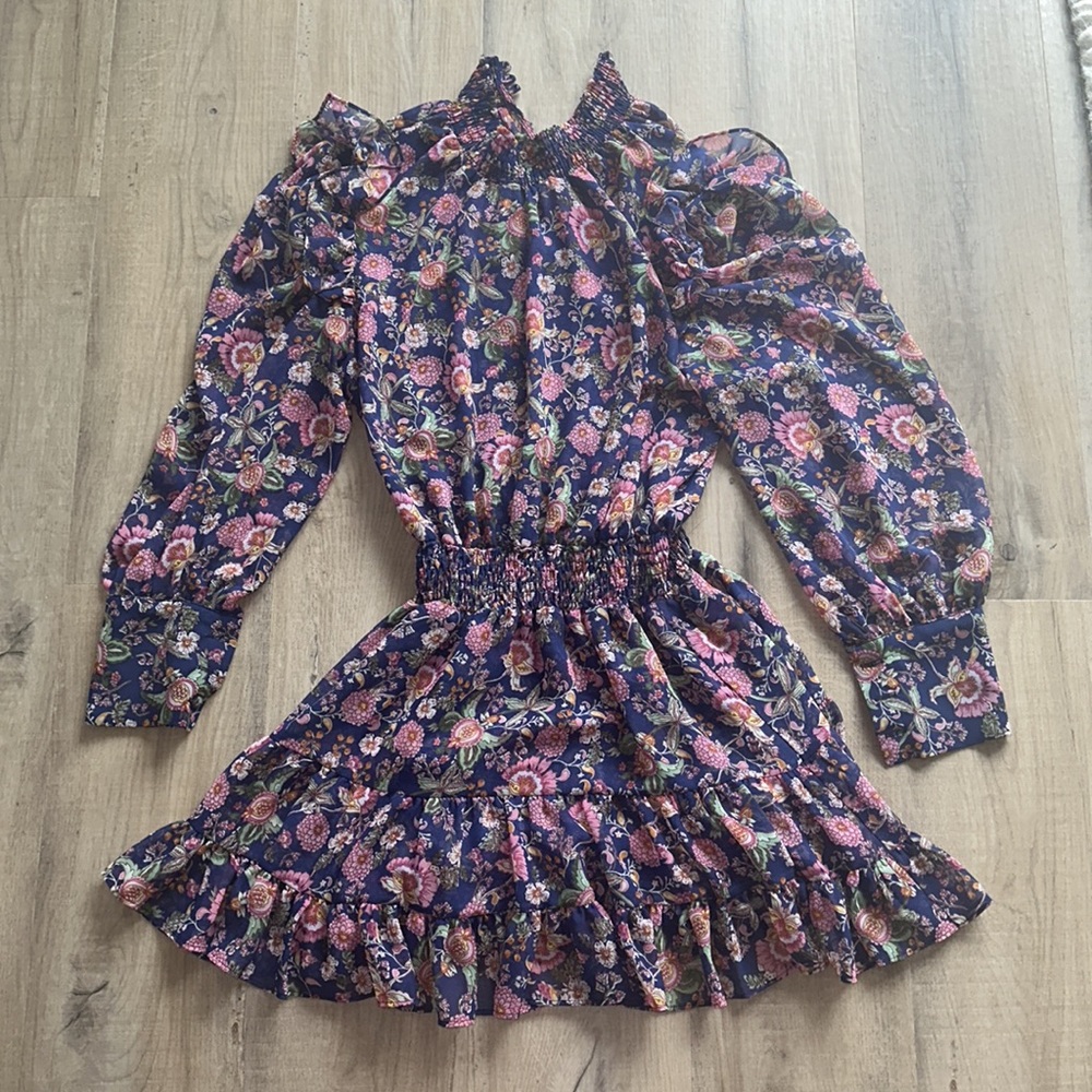 MISA Los Angeles Gianna mini dress in Navy Falaise Floral